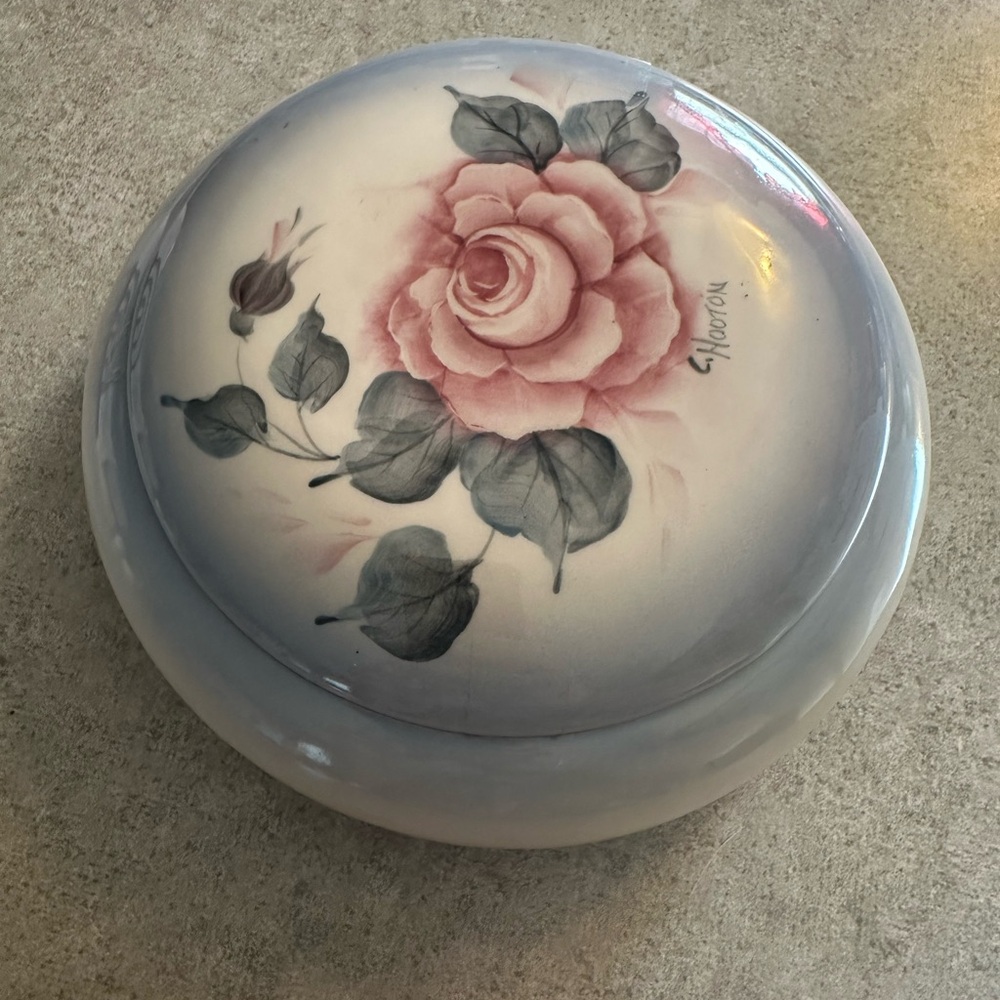 Floral Ceramic Trinket Box